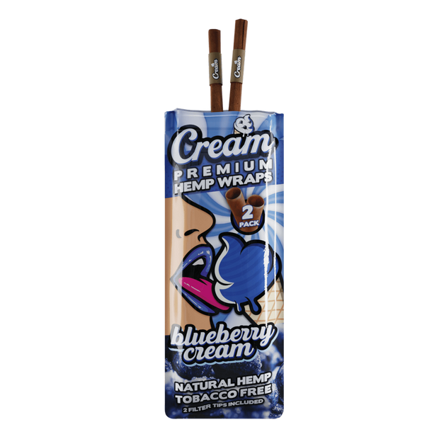cream blueberry cream terpene infused hemp wraps