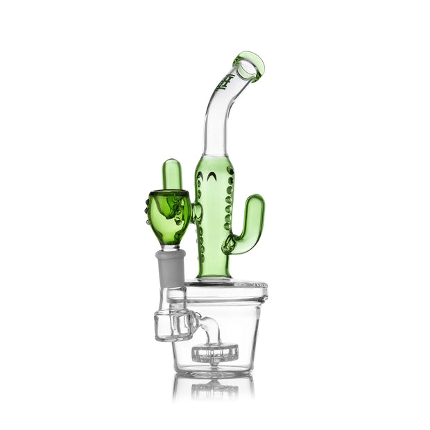 cactus jack 7 inch bong green and clear