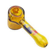 side view of papaya colored hand pipe