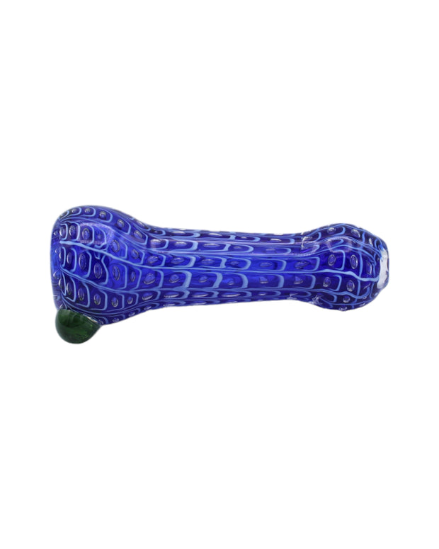 side view of heavy glass chillum