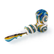 underside of a glass hand pipe