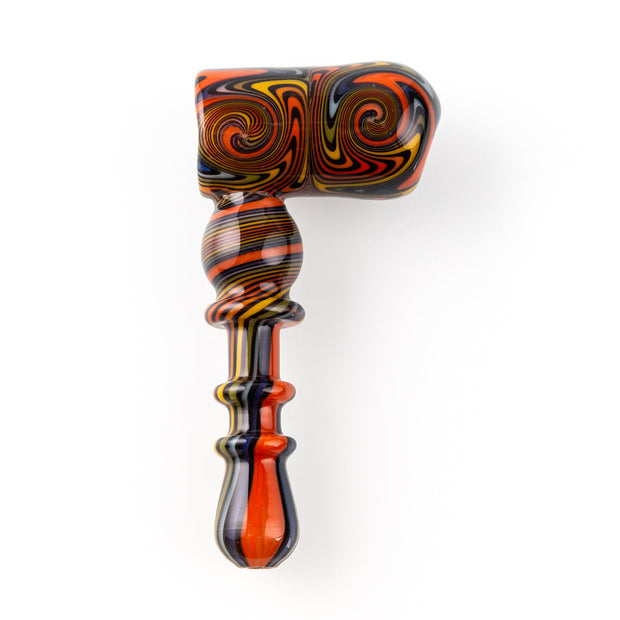 side view of a glass bubbler pipe