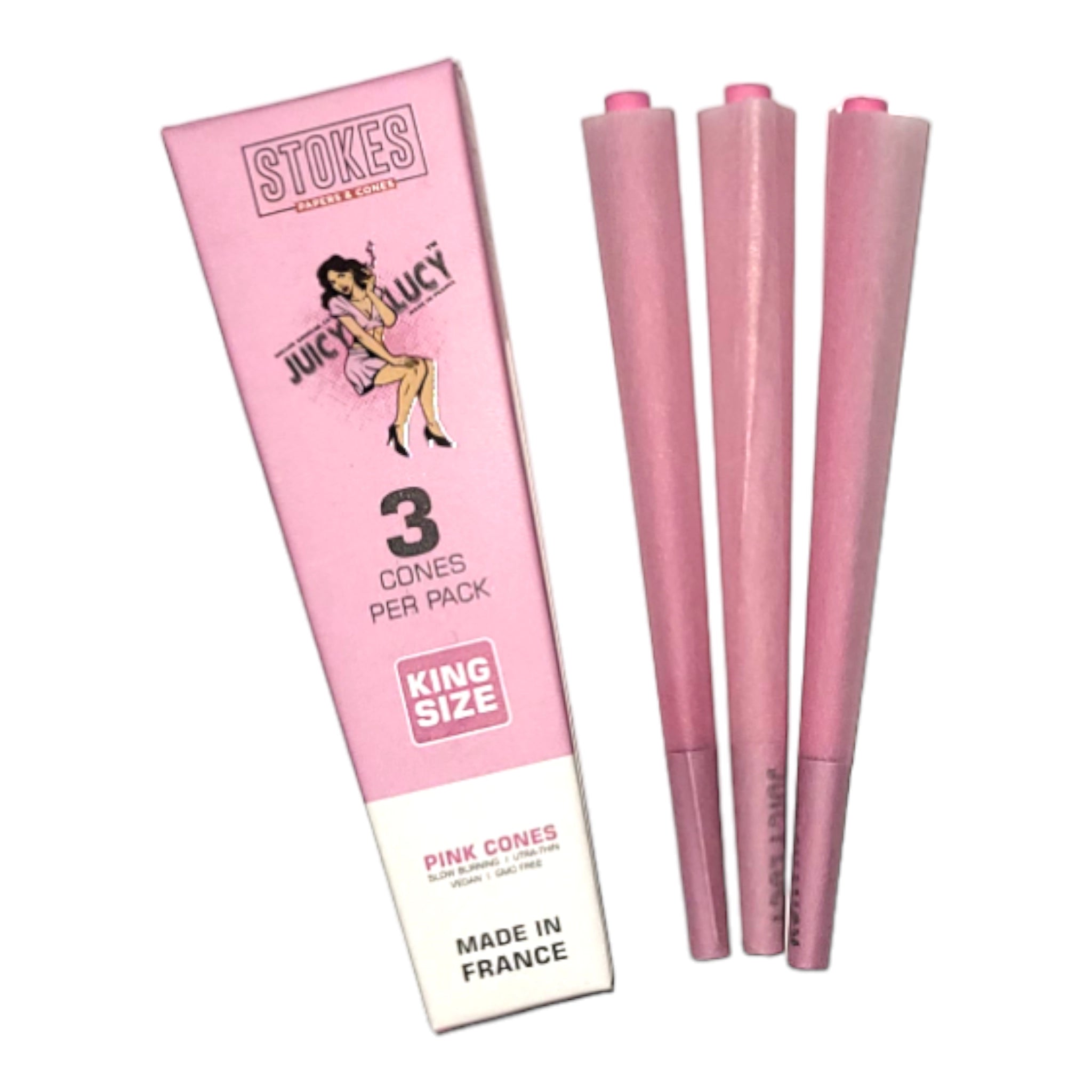 Juicy Lucy Pink Cones King Size (3 Pack) Flight2Vegas Smoke Shop