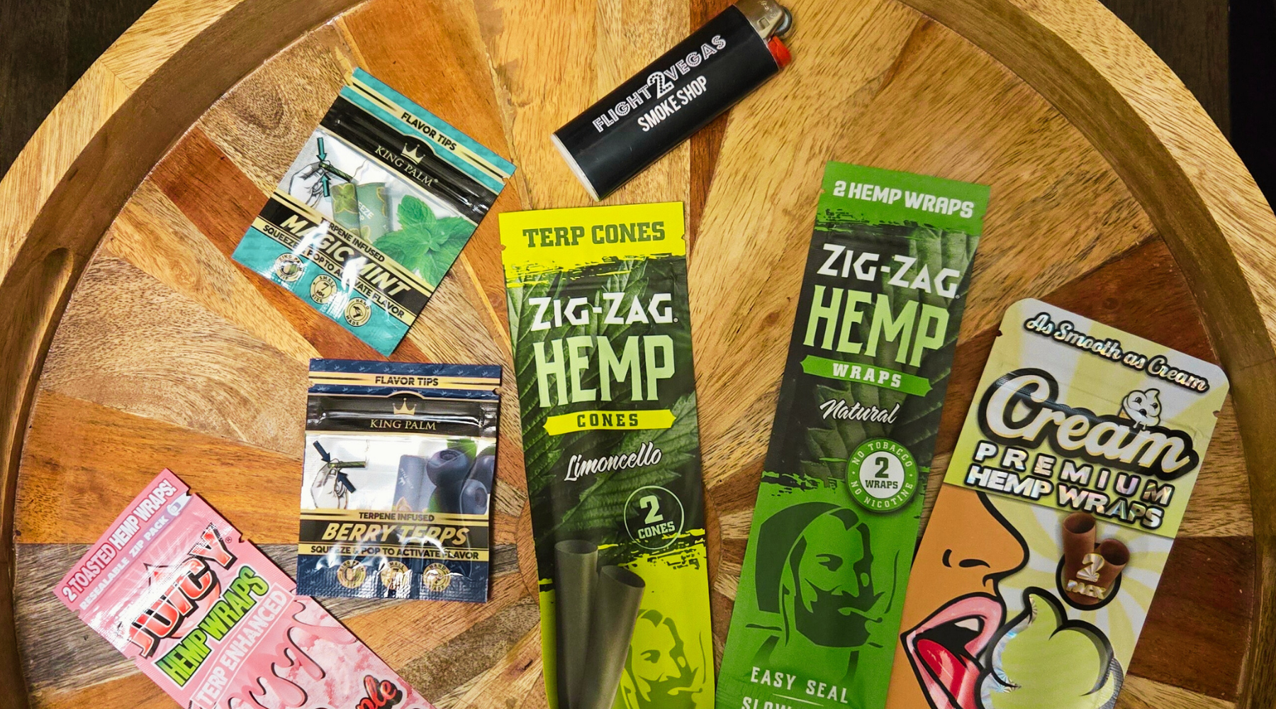 hemp wraps on a tray
