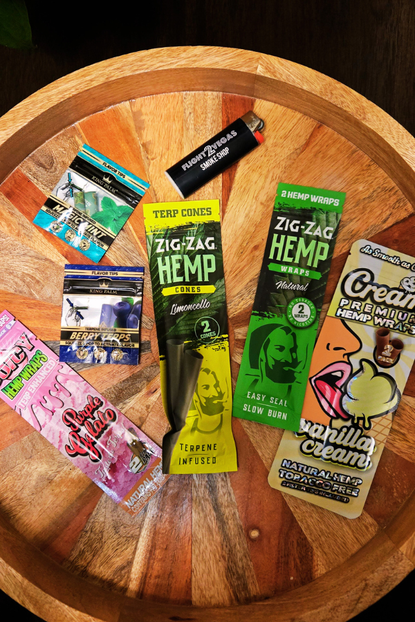 hemp wraps on a tray