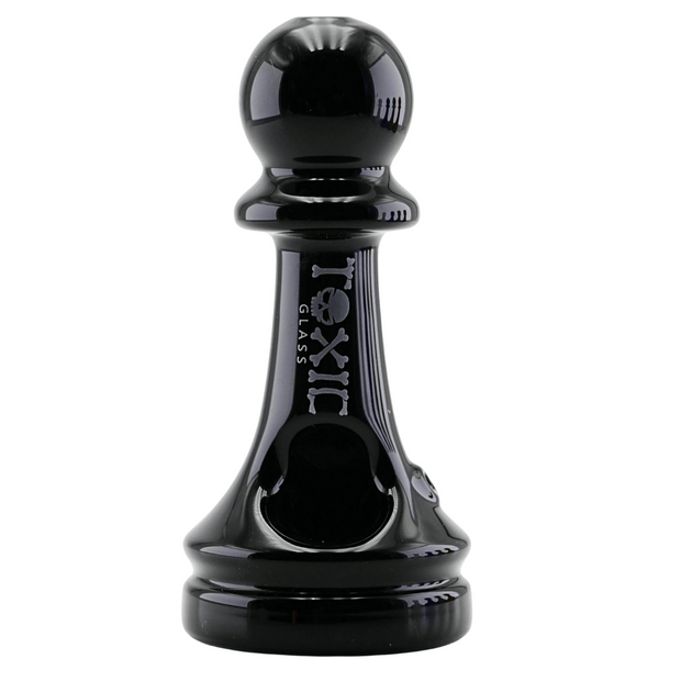 black chess piece hand pipe