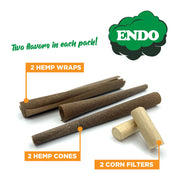 Endo hemp wraps and cones