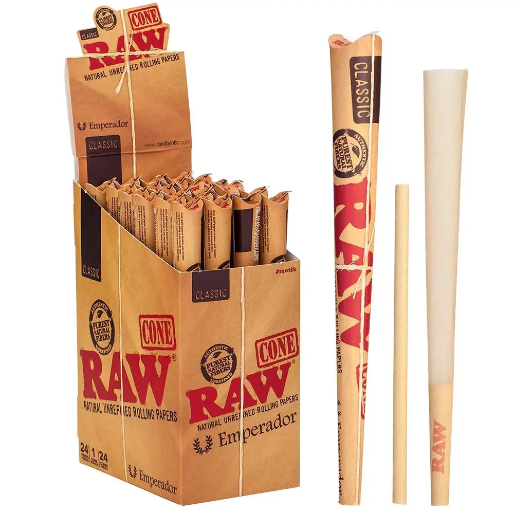 RAW Cone Tips - Natural Unrefined Cone Tips - Original - 24 Pack, Rolling  Papers