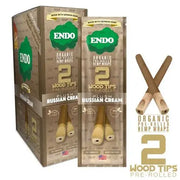 endo russian cream hemp wraps with wood tip