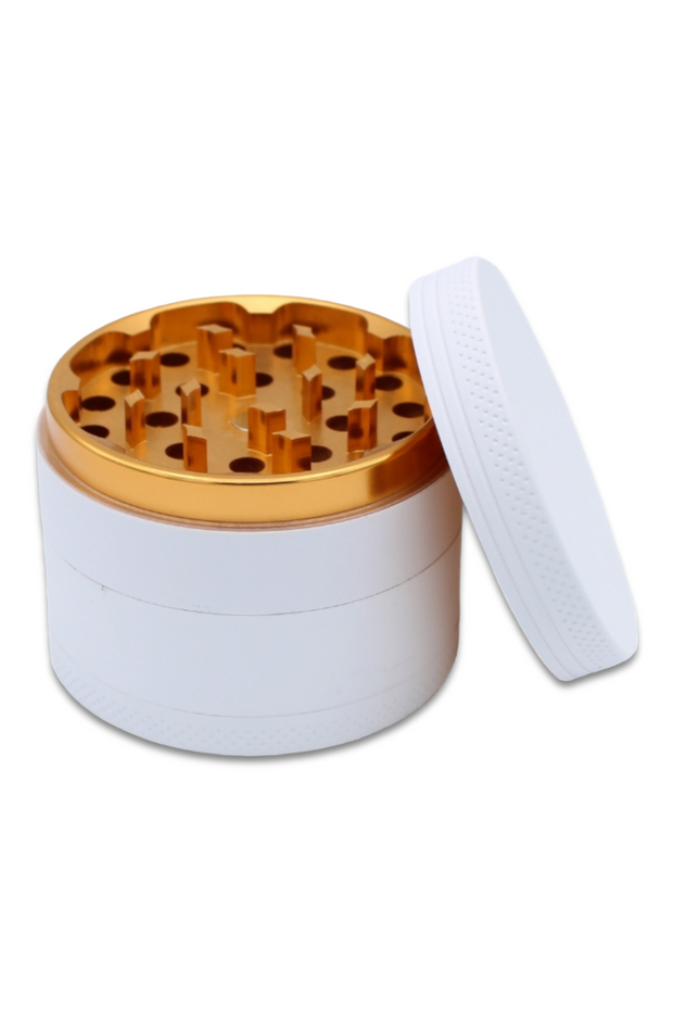 kaycrea white and gold herb grinder