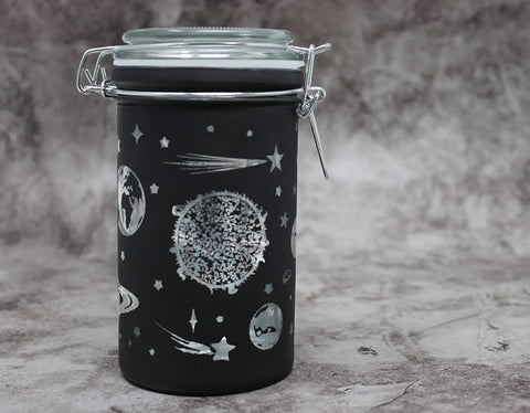 starry night black stash jar